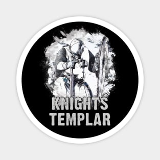 Knights Templar Crusader Christian Warrior Epic Honor Valor Abstract Art Magnet